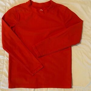 Primary Kids Swim Rashguard - Bright Red